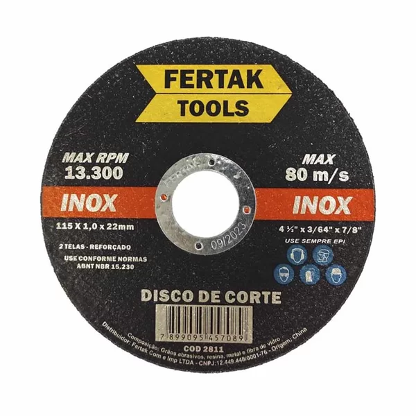 DISCO DE CORTE INOX – 1281 / 0313 / 1438 / 0638 / 1209