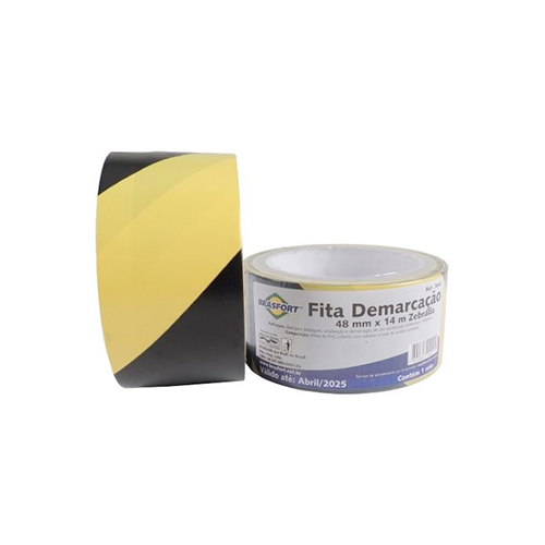 FITA DEMARCAÇÃO DE SOLO ZEBRADA 48mm x 14m – 0624