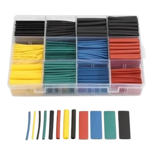 ESPAGUETE TERMO RETRÁTIL COLORIDO 12 MODELOS 45MM 530 Pçs – 1299