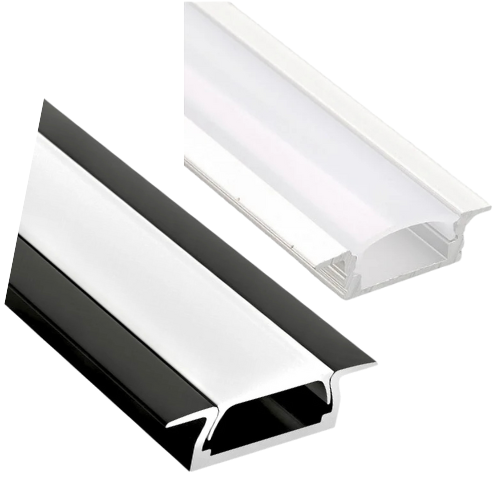 PERFIL DE LED DE EMBUTIR  17mm x 7mm – 1870 / 1869