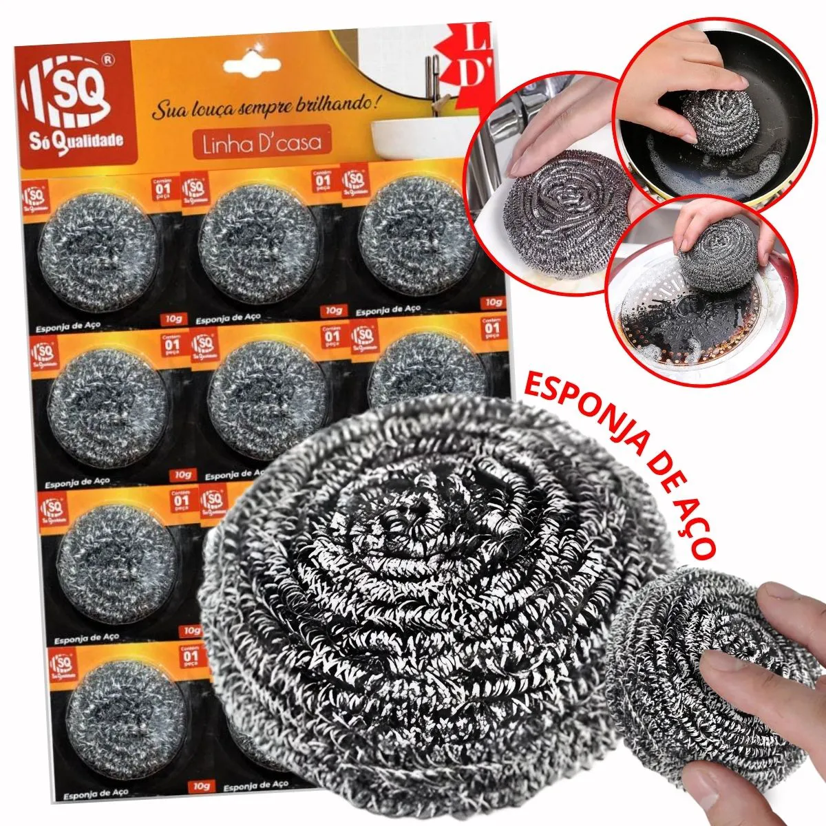 ESPONJA DE AÇO P/ PÓS OBRA – 2208