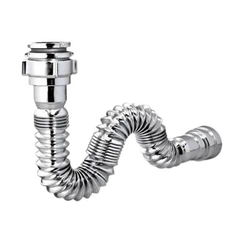 SIFÃO FLEX. C/ ARRUELA PLAST. CROMADO – 1156