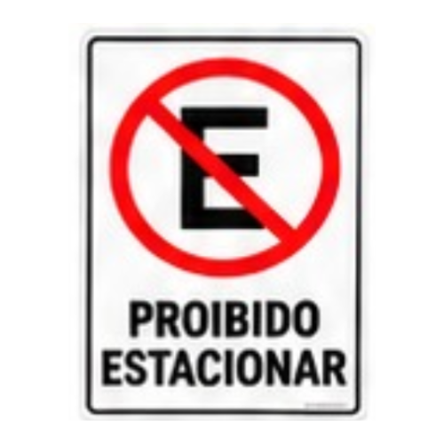 PLACA DE SINALIZAÇÃO PROIBIDO ESTACIONAR – 2718